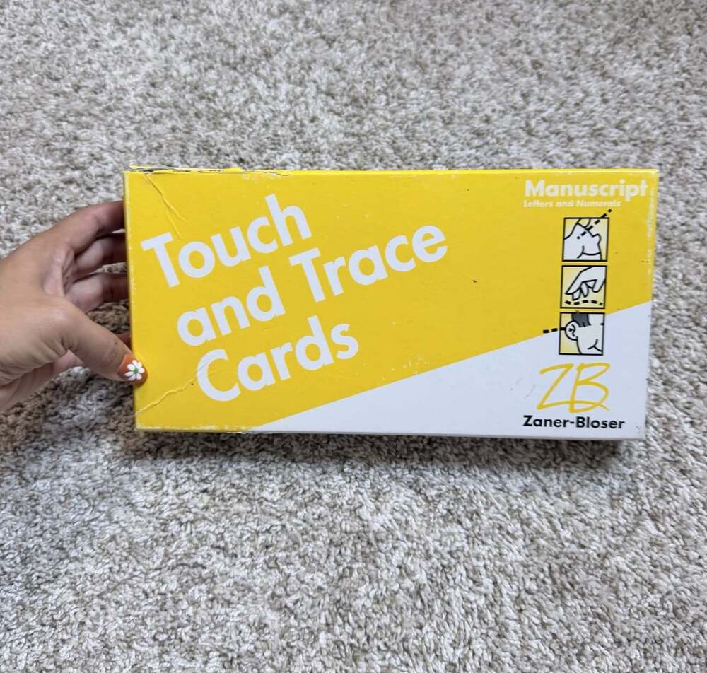 Zaner-Bloser Touch and Trace Cards Manuscript Letters and Numerals